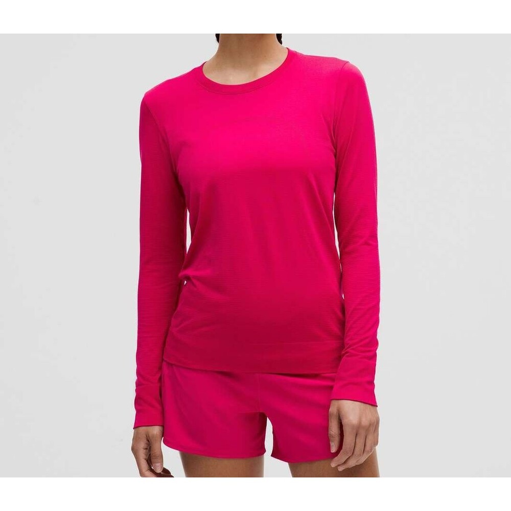 NWT Lululemon Swiftly Relaxed Long Sleeve Passionate Pink Size 10 Running